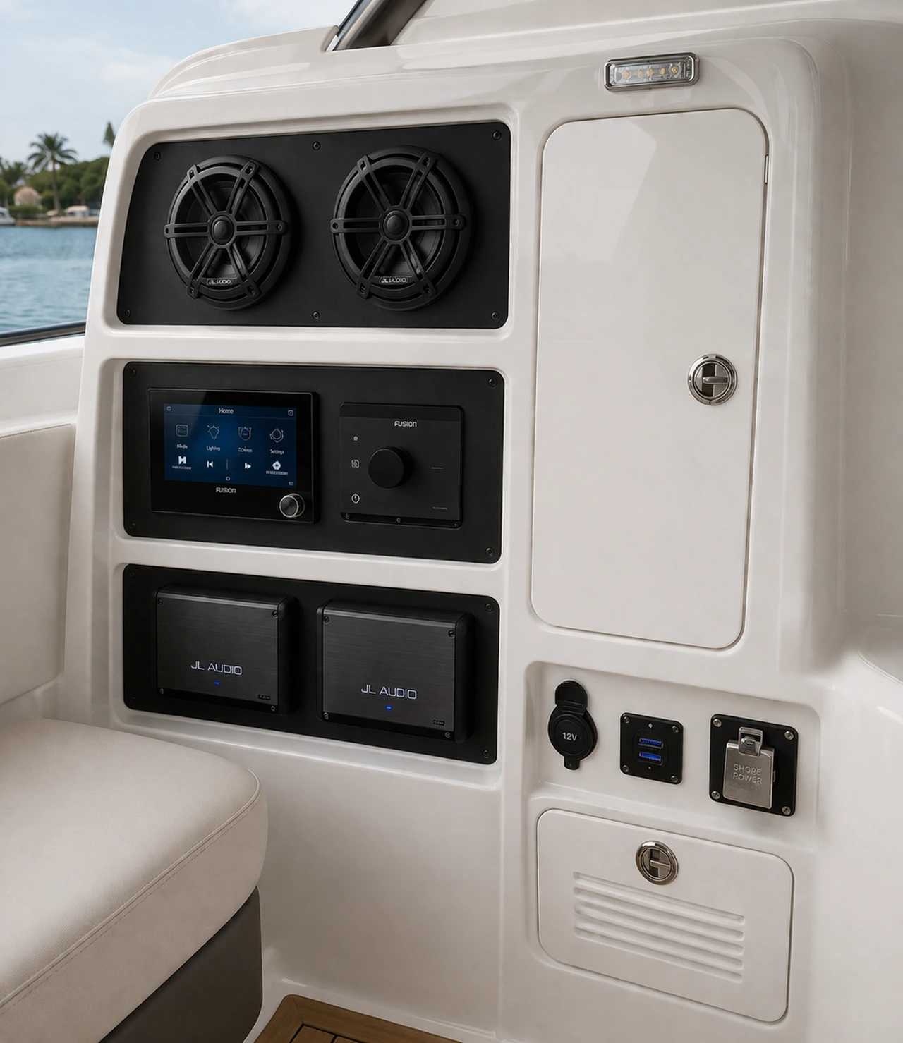 Clean Fit Finish Factory Looking Boat Installation