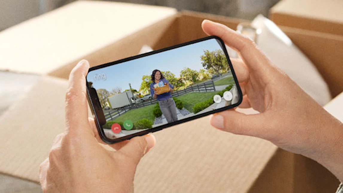 Ring App Live View On Phone During Front Door Check In
