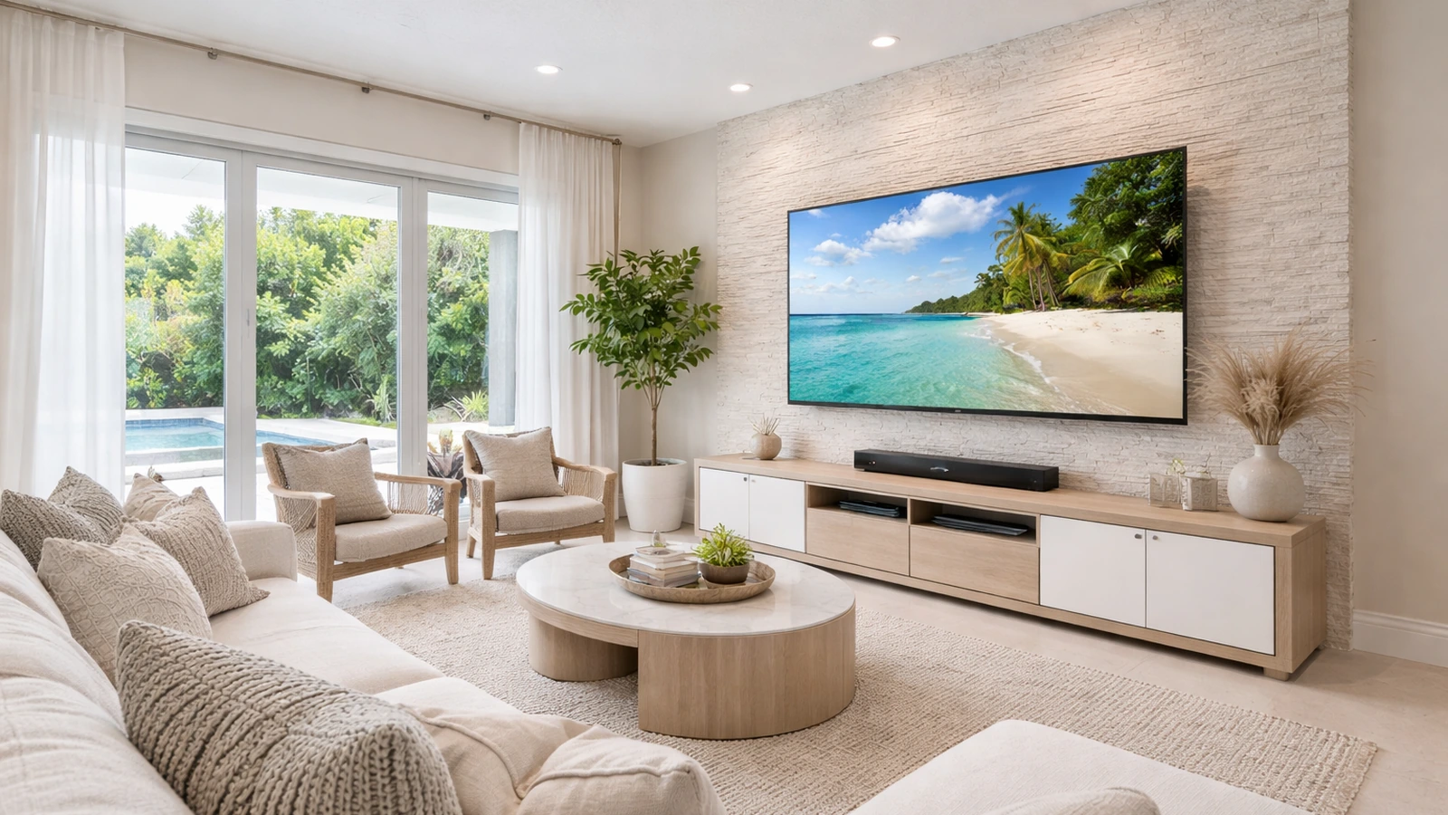 Tv Wall Mounting Featured Luxury Living Room